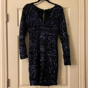 Sequin long sleeve dress